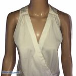 Renee C . wrap front body suit blouse Photo 1
