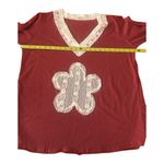 POL  Lace Flower Patch Long Sleeve Long sleeve top Size Large Photo 5