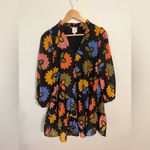 J.MARIE Avery V Neck Dress Black Colorful Florals Size XS Excellent Condition Photo 3