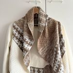 Style & Co Cozy Brown and White Knit Flowy Cardigan Photo 3