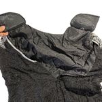 Vintage Beaded Dress Black Silk Party Cocktail‎ Dress Open Back M Size M Photo 8