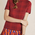 Field & Flower from Anthropologie Red Celina Sweater Tee Photo 0