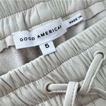 Good American NEW Better Than Leather Shorts Elastic Waist Bone Size 5 2XL Photo 11