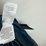 Lulus Stunning Arrival Dark Teal Satin Off The Shoulder Maxi Dress Formal M NWT Blue Size M Photo 10