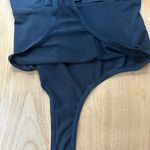 Haute Monde Ladder Cut Out Spaghetti Strap Bodysuit in Black - Size Small Photo 7