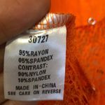 UNIQ‎ orange mesh Inset 3/4 sleeve top T Shirt Women’s Size M Medium Photo 5