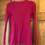 BKE  Long Sleeve Hot Pink Burnout Small Photo 2
