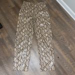 ZARA VEGAN LEATHER PANTS WITH SNAKE SKIN PATTERN Photo 1