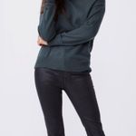 Paige Cold Shoulder Cutout Turtleneck Sweater Dark Green Women's Size M Photo 0