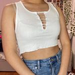 Brandy Melville Diamond White Tank Top Photo 2