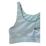 ALO YOGA Peak Sports Bra Cut Out Asymmetric One Shoulder Baby Blue Size Small Photo 6