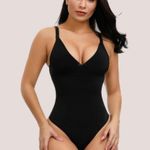 Feelingirl Shapewear Bodysuit Tummy Control Slim Body Shaper Deep VNeck … Photo 0