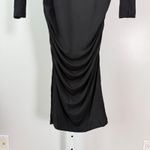 Seraphine sz XS Black Off The Shoulder Long Sleeve Ruched Maternity Dress Photo 2