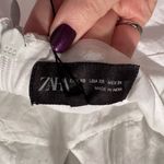ZARA NWT  White Embroideded Poplin Mini Halter V-Neck Lace Dress XS Photo 5