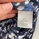 Classiques Entier  Blue Abstract Print Silk Long Sleeve Boho Blouse Womens M Photo 6