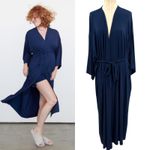 Storq Feel Good Delivery Robe Maternity Postpartum Indigo Navy Blue Size 6 / 2XL Photo 1