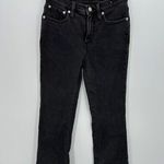 Madewell  Mid-Rise Kick Out Jeans Women 25 Black Wash Cotton Cropped Photo 0