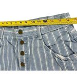 VTG Stuffed Shirt 90s Mom High Waist Striped 4 Button Denim Shorts 13/14 Photo 4