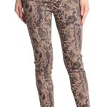 Free People NWT High Waist Denim Leggings Snakeskin size 26 Photo 2
