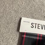 Steve Madden  Black and Red Checkered Scarf with Beanie NWT Photo 3