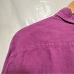 Banana Republic  Shirt Womens Large Long Sleeve Button Up Purple Linen Cotton‎ Photo 2