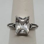 Sterling Silver Cubic Zirconia Ring Size 6 Photo 1