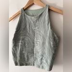 Old Navy Light Support PowerChill Longline Sports Bra Tank Green Swirl Top Photo 4