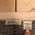Koman oversized button up knit cardigan sweater size large Black Photo 7
