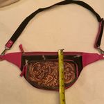 Western Cowhide and Tooled Leather Pink Fanny Pack Photo 5
