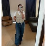 Madewell  Linen Cutaway Vest in Neutral Size US 0 Photo 6