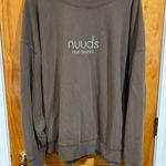 Nuuds Real Bodies Brown Oversized Crewneck Sweatshirt Size 3XL Cozy Minimalist Photo 0
