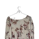 FATE. Women Top Self V-Neck Floral Peasant Pullover Dolman Long Sleeve Small Photo 9