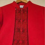 Vintage Fleece Housecoat Robe Loungewear Retro Red & Black Zip Up Women's M Size M Photo 1