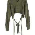 Zaful  Green Cable Knit Sweater Photo 0