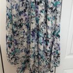 Sam Edelman Floral High-Low Dress in White and Blue Photo 7