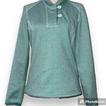 The North Face  M fleece lined sweatshirt mint green l long sleeve button closure Photo 0