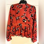 The Room Blazer Blouse Shrug Cover Up, Size Small, Red Black Floral Photo 4