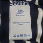 Boden Long Sleeve Top Navy Blue White Stripes with gold Glitter Dots Size 4 Photo 6