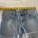 Roxy  women size 0 roll up light blue Denim Jean shorts rolled hem Photo 8