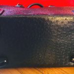 Black Faux Leather Weekend Travel Bag. Photo 3