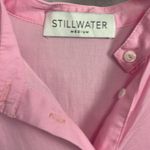 Stillwater romantic tiered ruffle baby pink belted mini dress size Medium chic Photo 4