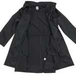 J.Jill Packable Trench Rain Coat Women L Black Smocked Grunge Boho Feminine Y2K Photo 3