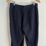 Elie Tahari Navy Blue Dress Pants Zipper Pockets Minimalist Contemporary Office Photo 2