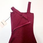 superdown Zoe Square Neck Dress in Metallic Burgundy XS Photo 8