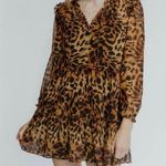 Generation Love NEW NWT The Janelle Long Sleeve Mini Dress in Wild Leopard Small Photo 0