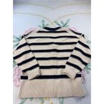 Madewell  Striped Navy Cream V Neck S Button Front Knit Cardigan Sweater Women Photo 9