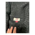 I.e.i. Shimmer of Silver on VTG Black Cowel Neck S/Sleeve Sweater Dress Size M Photo 4