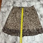 Briggs New York BRIGGS vintage 90s Y2K brown tan geometric stripe pattern skirt petite Medium Photo 2