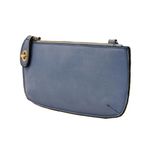 Joy Susan  Leather Wristlet Crossbody Bag – Slate Blue / Gray – Removable Straps Photo 1