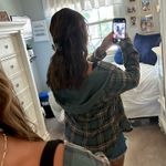 American Eagle Hooded Teal Flannel Photo 2